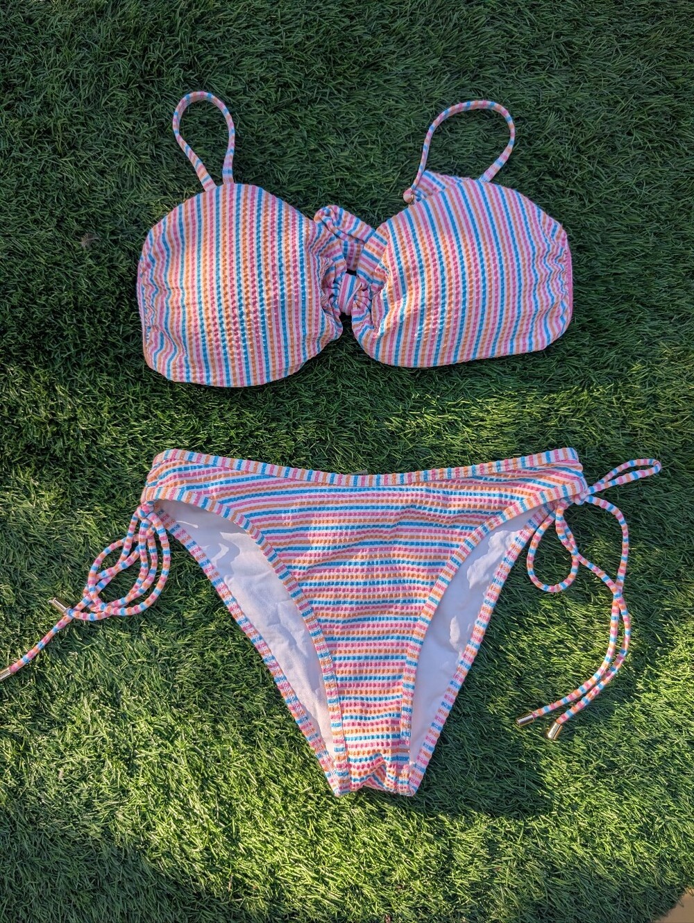 Kittenish Sugar Rush Stripe Bikini Set